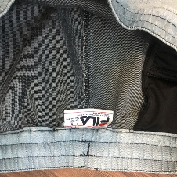 Fila drawstring denim shorts new without tag - Picture 3 of 5